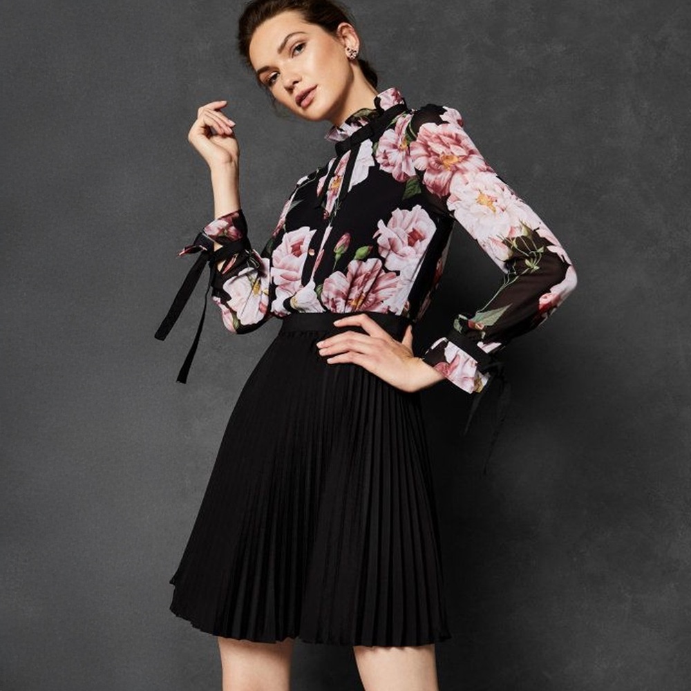 Ted Baker London Floral Black Dress